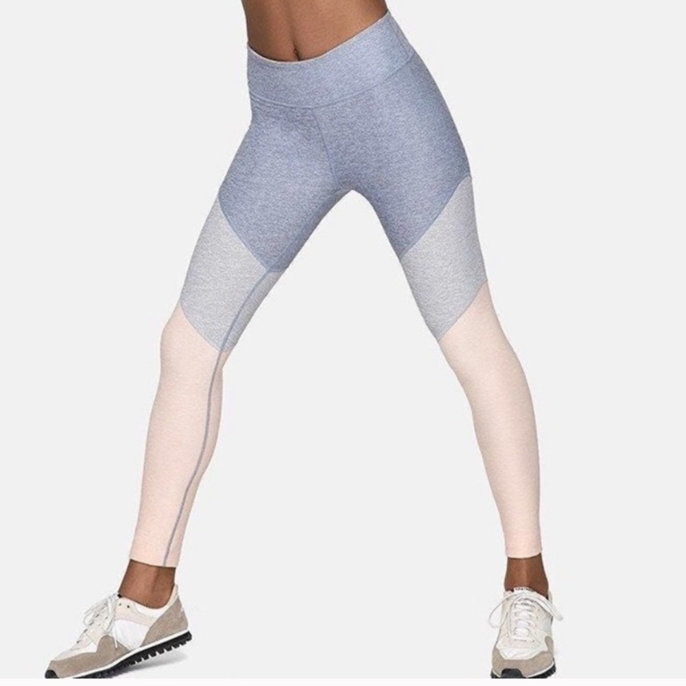 Outdoor Voices Springs 7/8 Length Leggings Pink Colorblock Women’s Size Small
